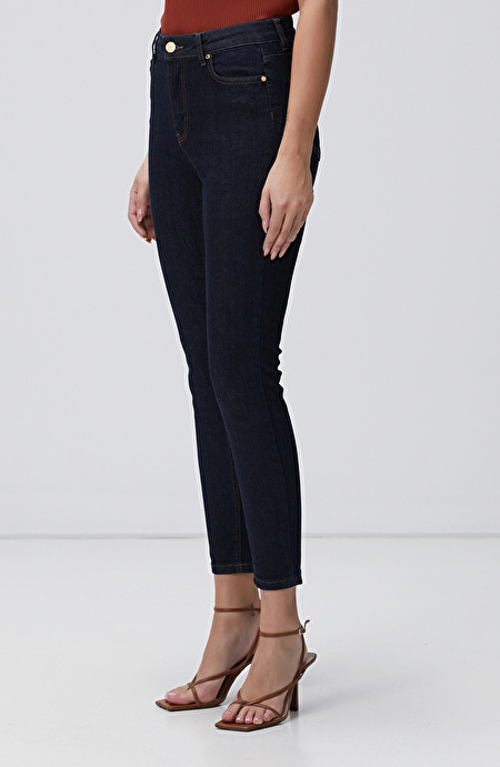 Lacivert Raw Denim Pantolon_1