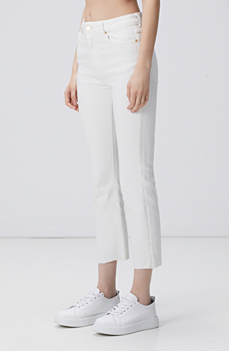 Kırık Beyaz Denim Pantolon_1
