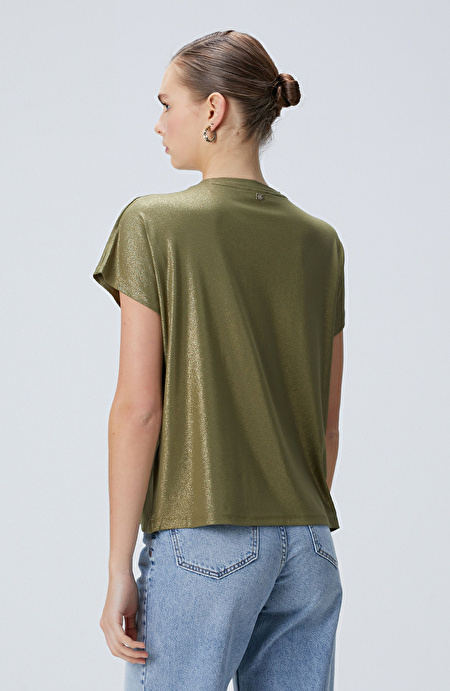 Haki Varaklı T-shirt_4