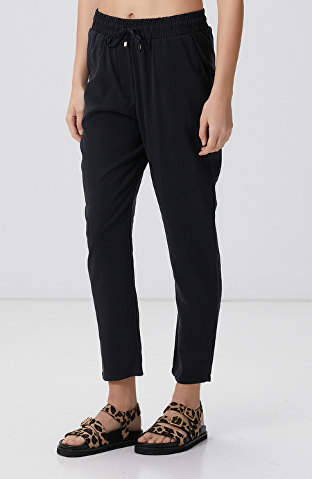 Siyah Basic Jogger Pantolon_1