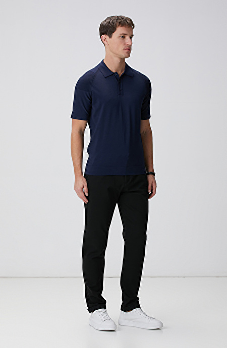 N-Tech Lacivert Polo Yaka Triko Kazak_2