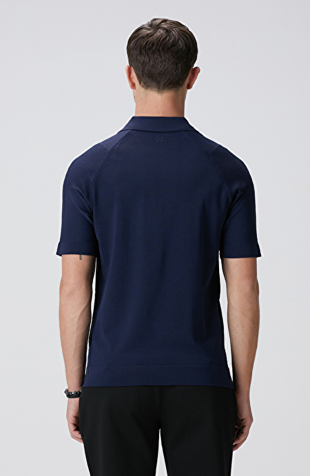 N-Tech Lacivert Polo Yaka Triko Kazak_4