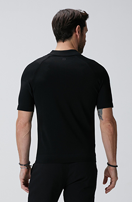 N-Tech Siyah Polo Yaka Kazak_4