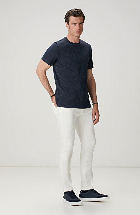 Lacivert Yıkamalı T-shirt_2