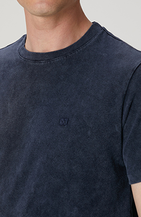 Lacivert Yıkamalı T-shirt_5
