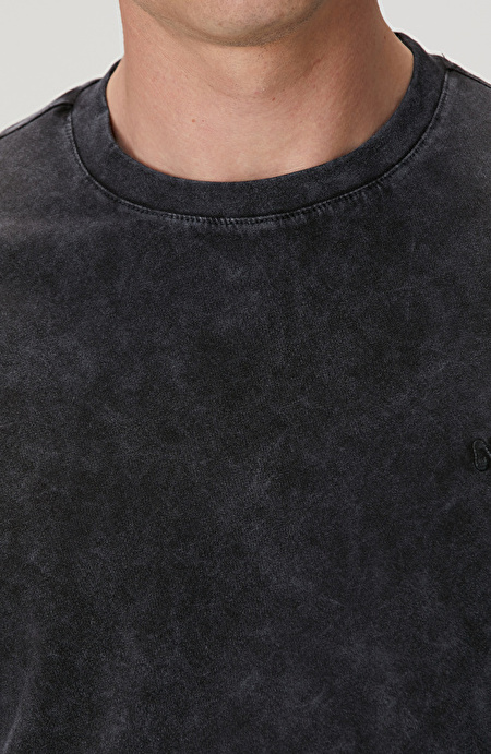Gri Yıkamalı T-shirt_5
