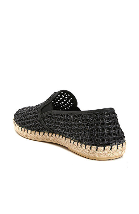 Siyah Erkek Deri Espadril_2