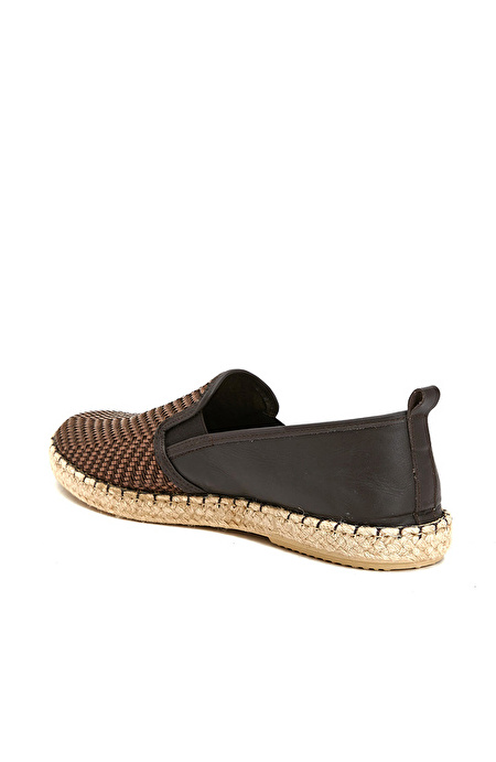 Kahverengi Erkek Deri Espadril_2