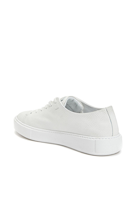 Beyaz Erkek Deri Sneaker_2