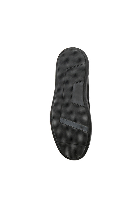 Siyah Erkek Deri Sneaker_4
