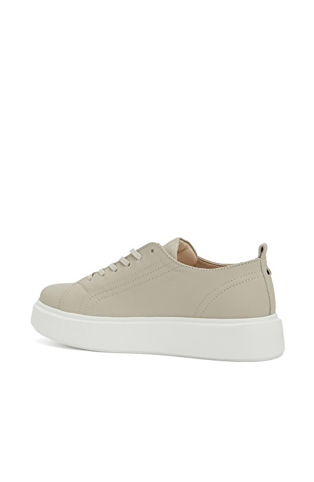 Bej Kadın Deri Sneaker_2