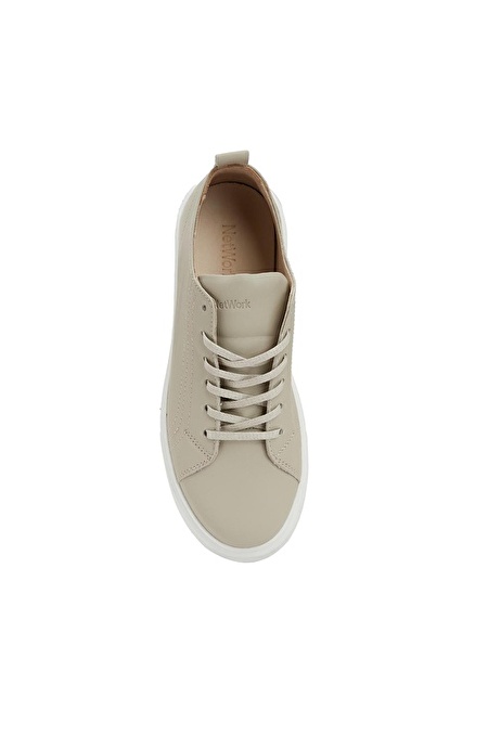 Bej Kadın Deri Sneaker_3