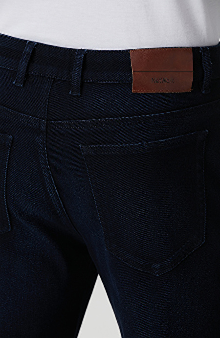 Lacivert Denim Pantolon_4
