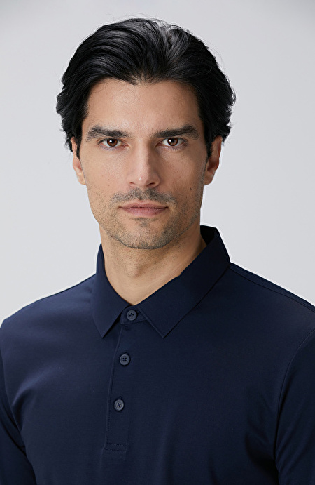Lacivert N-Tech Polo Yaka T-shirt_5