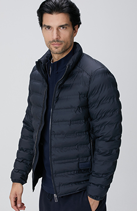 Lacivert Puffer Mont_1