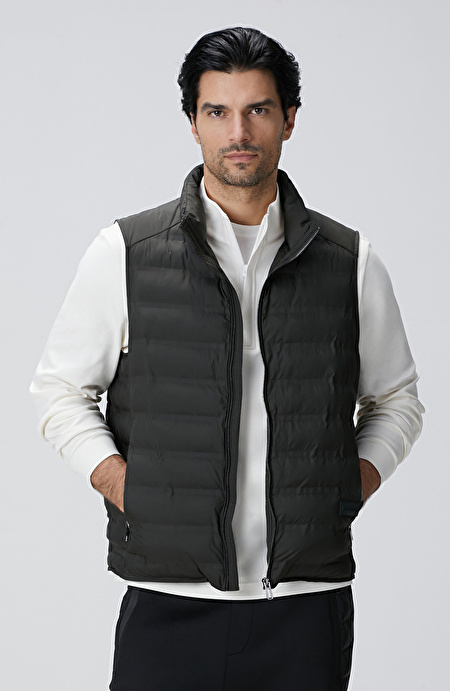 Haki Puffer Casual Yelek