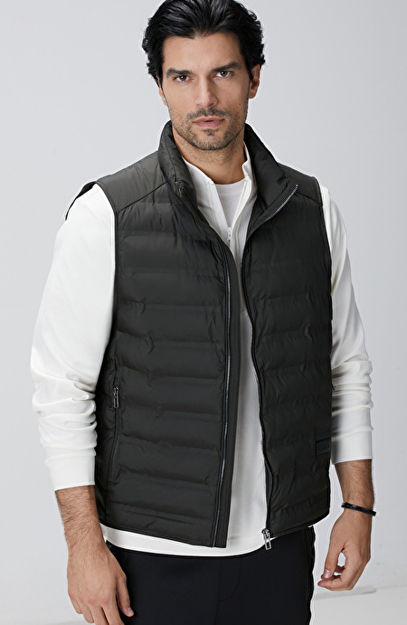 Haki Puffer Casual Yelek_1