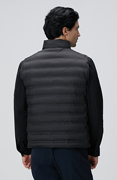 Siyah Puffer Casual Yelek_4