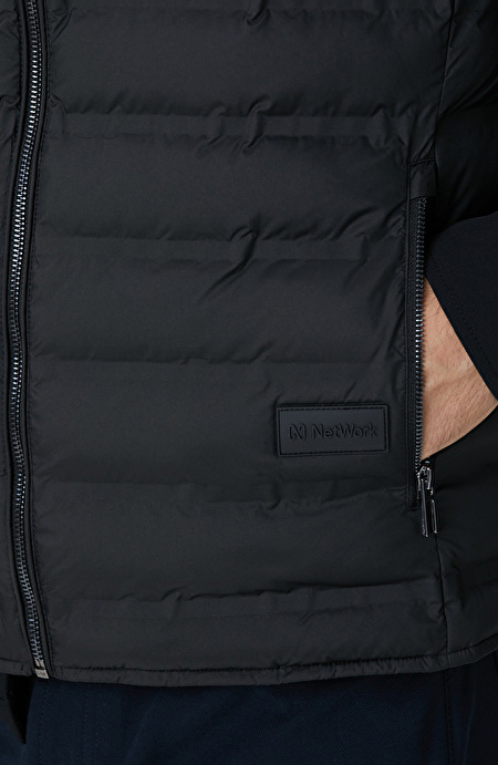Siyah Puffer Casual Yelek_6