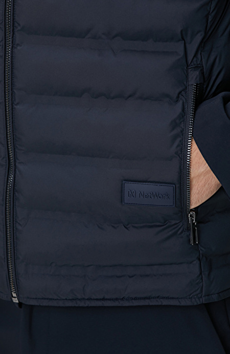 Lacivert Puffer Casual Yelek_6