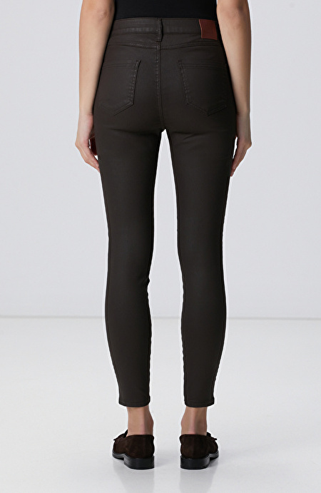 Koyu Kahverengi Denim Pantolon_4