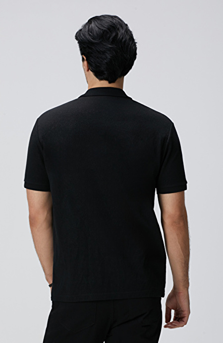 Siyah Polo Yaka T-shirt_4