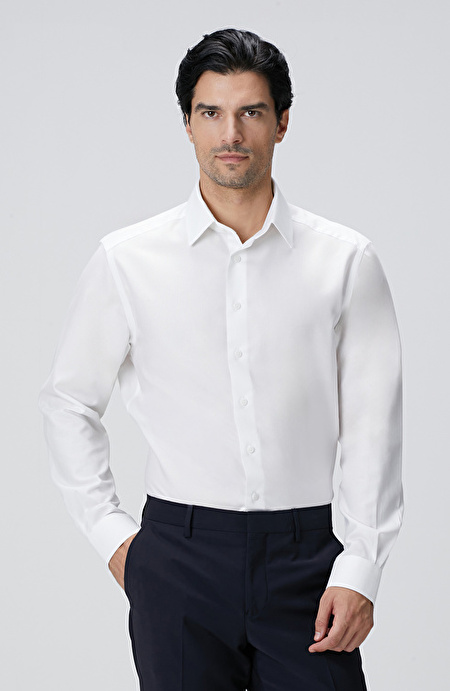 Beyaz Non-Iron Oxford Gömlek_3