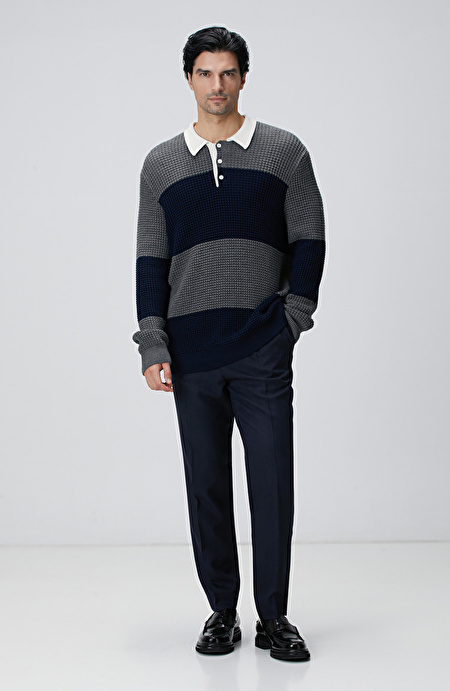 Lacivert Comfort Fit Pantolon
