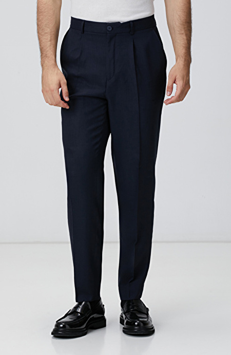 Lacivert Comfort Fit Pantolon_1