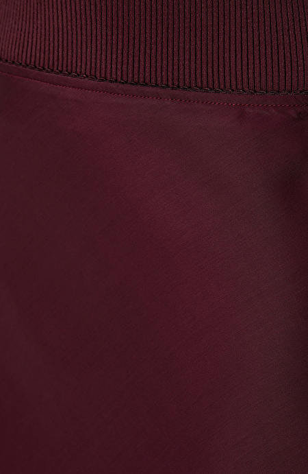 Bordo Midi Saten Etek_4