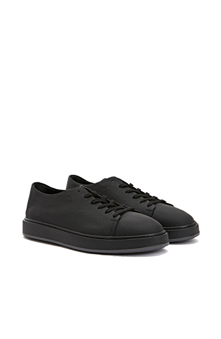 Siyah Erkek Deri Sneaker