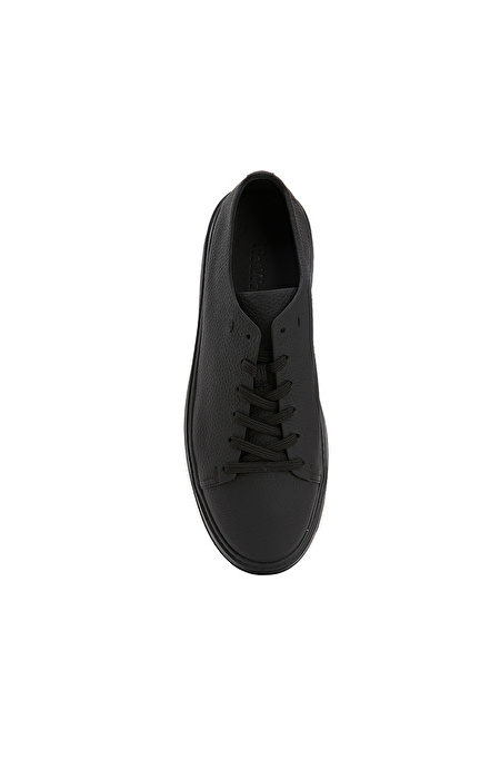 Siyah Erkek Deri Sneaker_3
