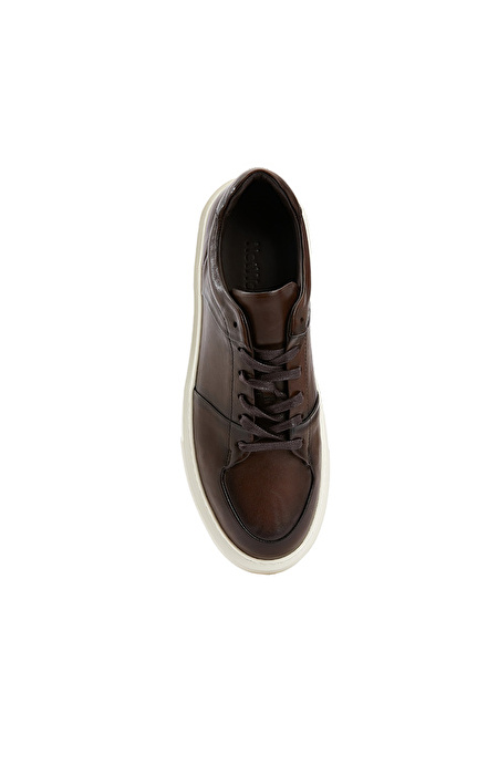 Kahverengi Erkek Deri Sneaker_3