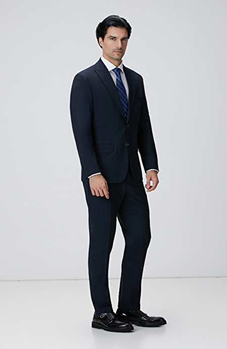 Slim Fit Beyaz Pamuk Saten Gömlek_3