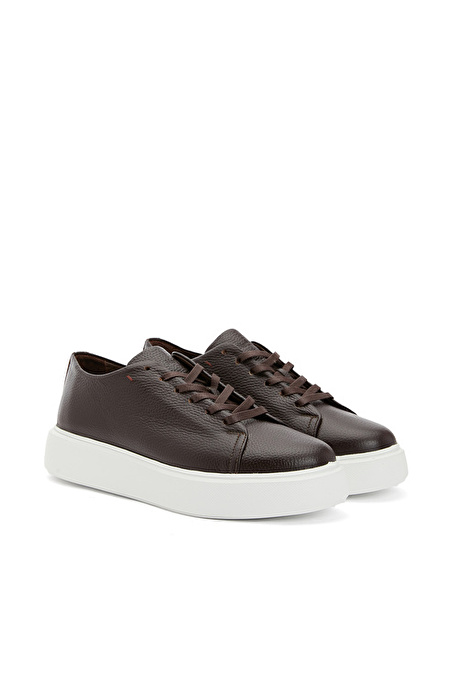 Acı Kahve Kadın Deri Sneaker_1