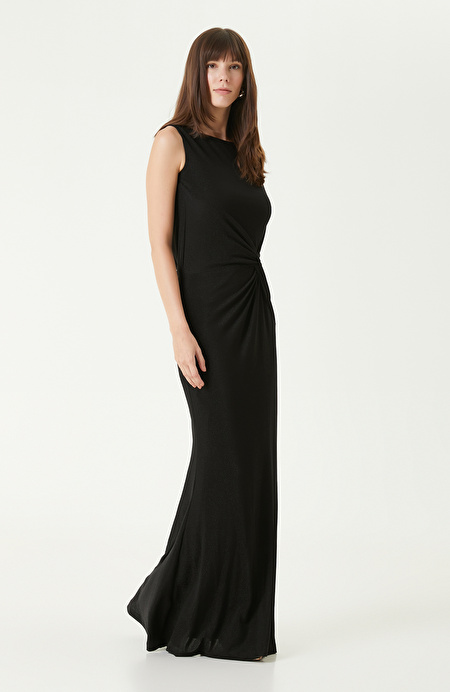 Siyah Maxi Abiye Elbise_2