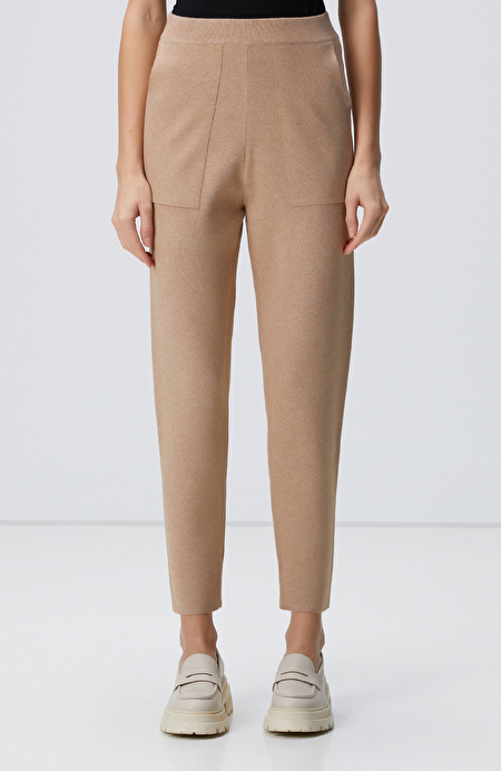 Camel Örgü Triko Pantolon_1