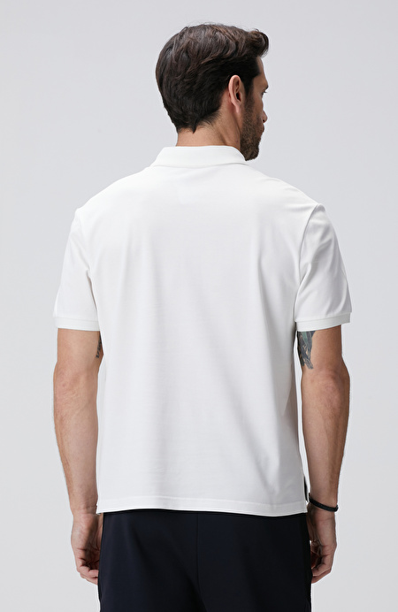 N-Tech Beyaz Polo Yaka T-shirt_4
