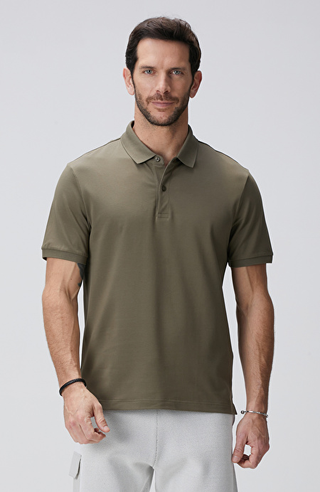 N-Tech Haki Polo Yaka T-shirt_1