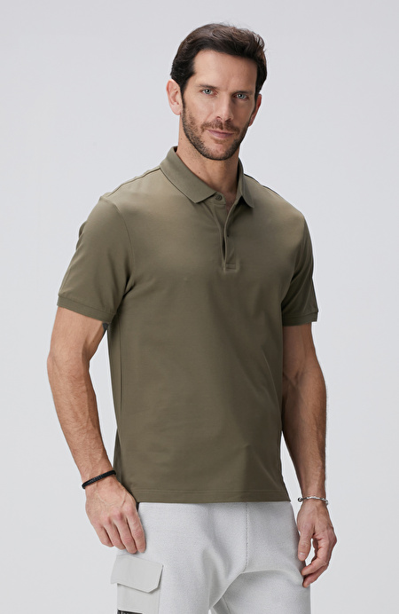 N-Tech Haki Polo Yaka T-shirt_3