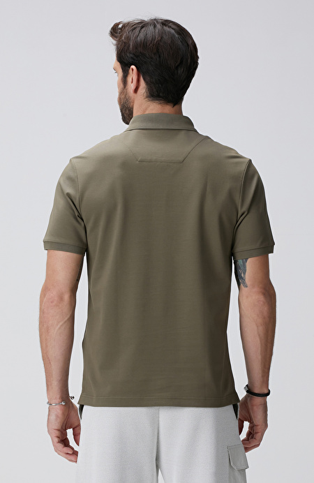 N-Tech Haki Polo Yaka T-shirt_4
