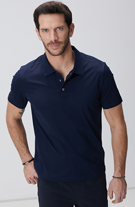 N-Tech Lacivert Polo Yaka T-shirt_0