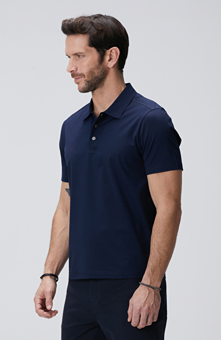 N-Tech Lacivert Polo Yaka T-shirt_3