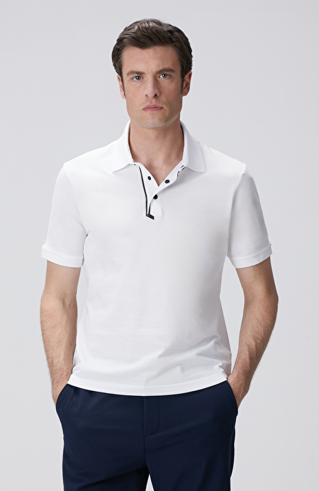 Beyaz Polo T-shirt_0