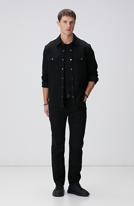 Siyah Casual Pantolon_0