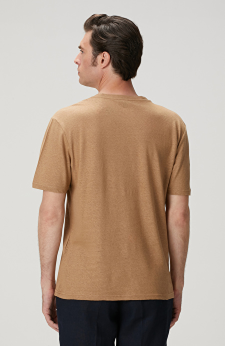 Vizon Keten Karışımlı T-shirt_3