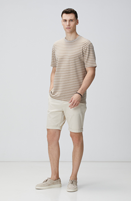 Bej Çizgili T-shirt_2