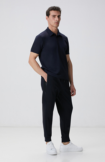 Lacivert Basic Modal T-shirt_2