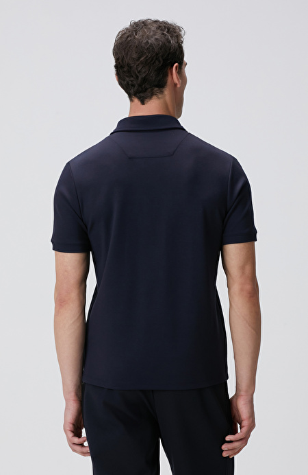 Lacivert Basic Modal T-shirt_4
