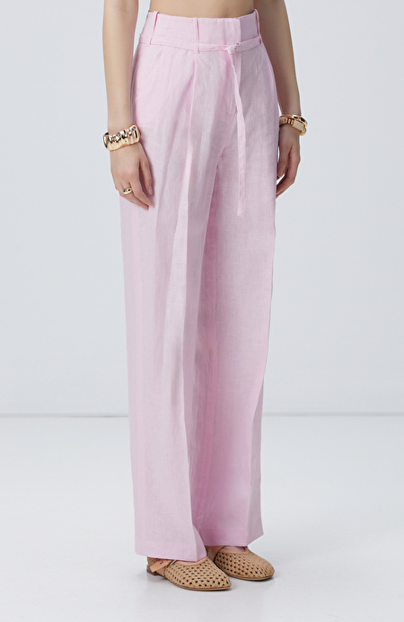 Pembe Keten Pantolon_2